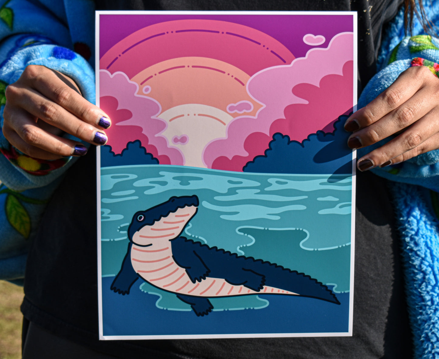 Alligator in Everglades Print