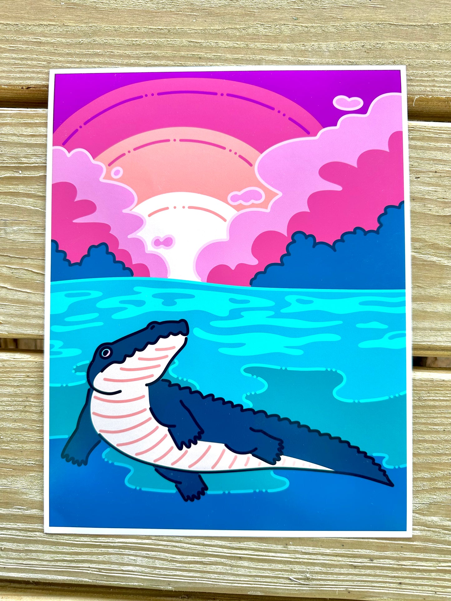 Alligator in Everglades Print