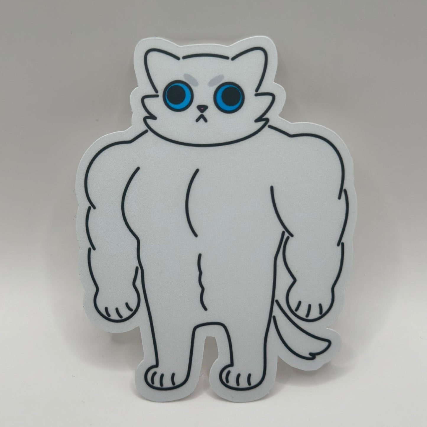 Meowscle 哑光贴纸