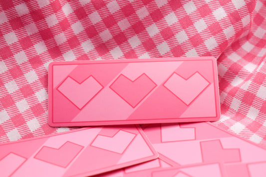 Heart Patchwork Matte Sticker