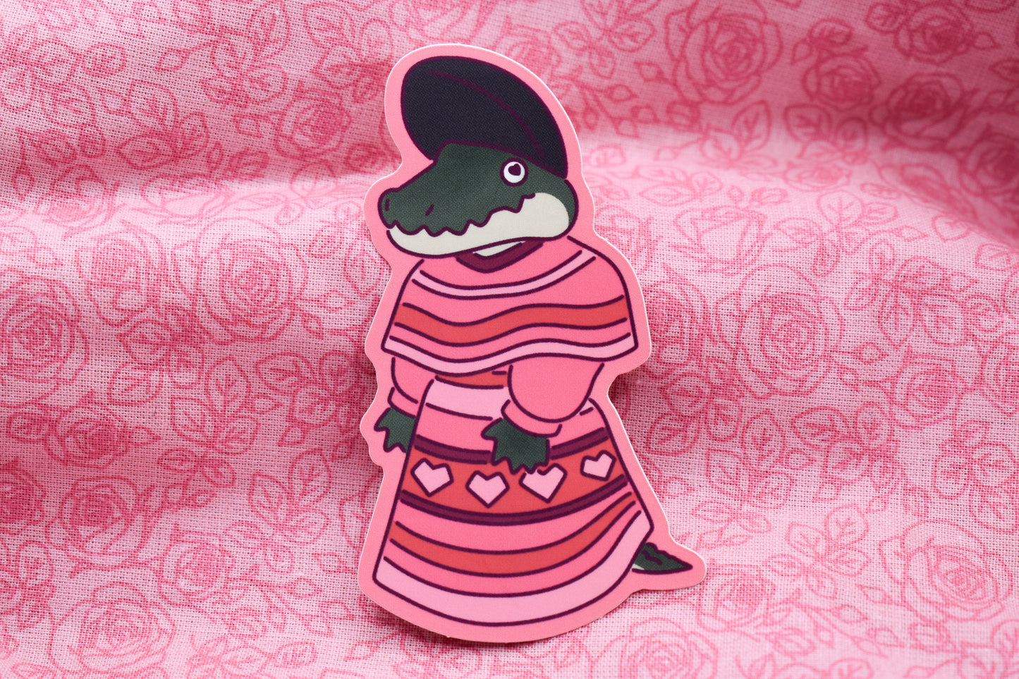 Valentine Lady Gator Matte Sticker