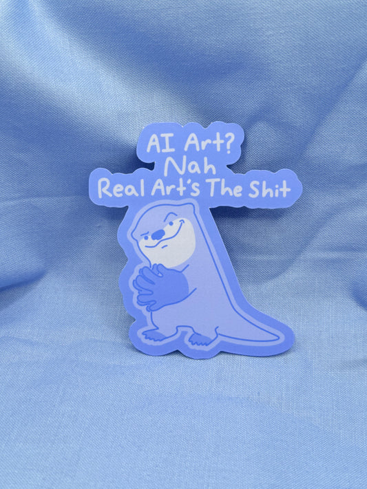 No AI Art Matte Sticker