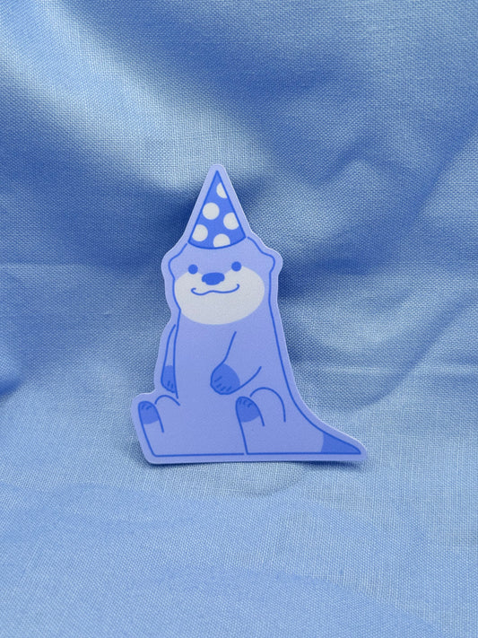 Party Otter Matte Sticker