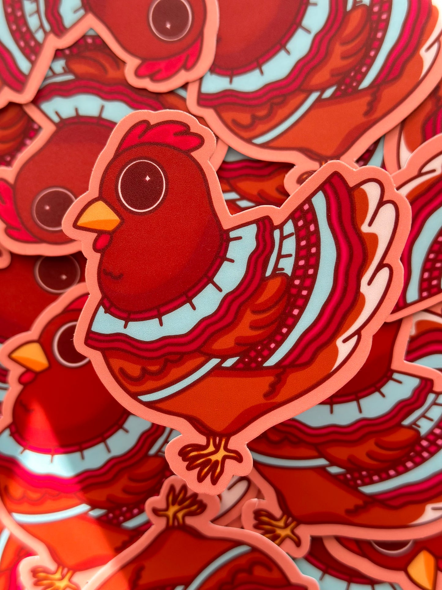 Chicken Matte Stickers