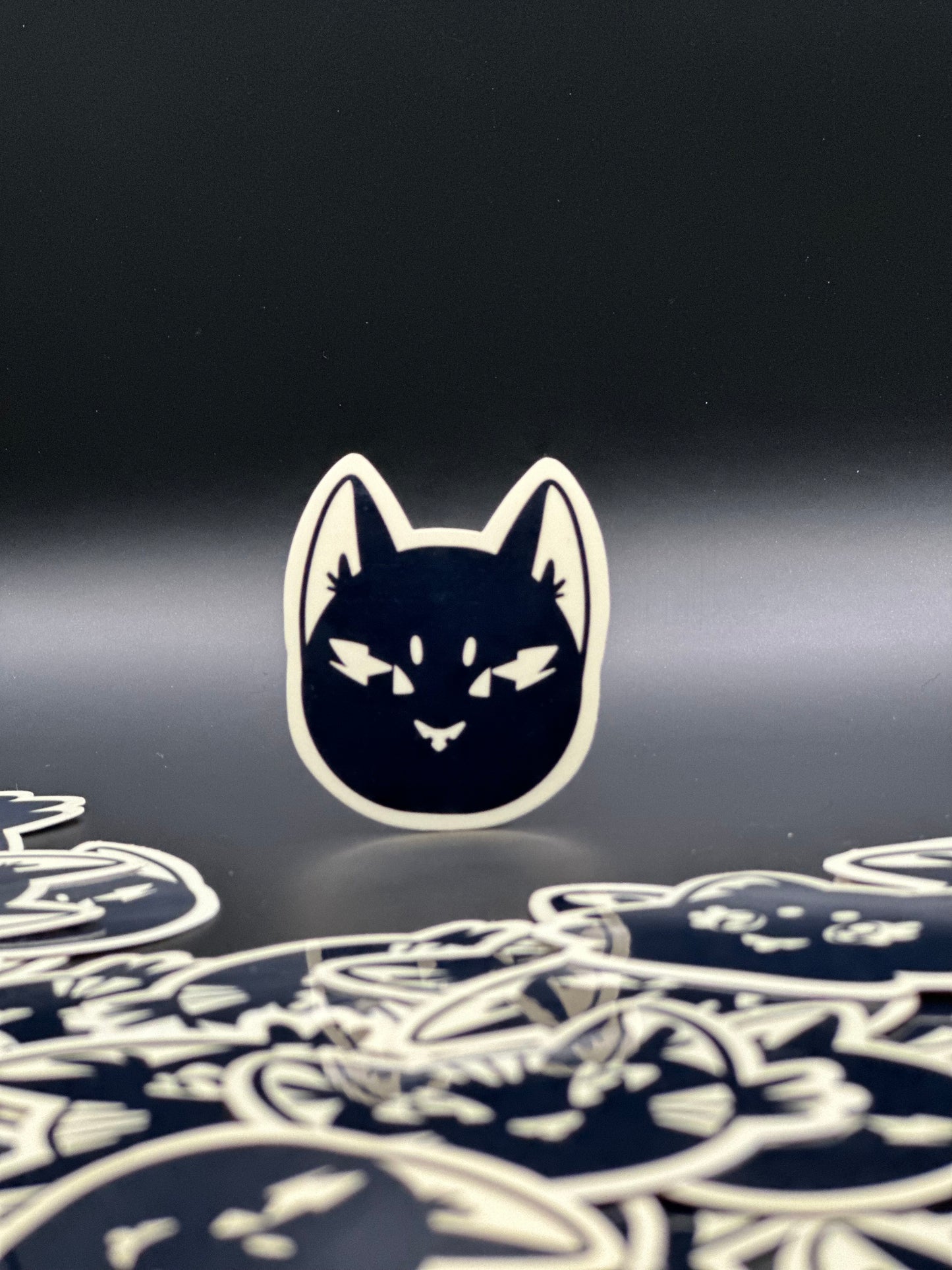 Cat Head Vinyl Stickers