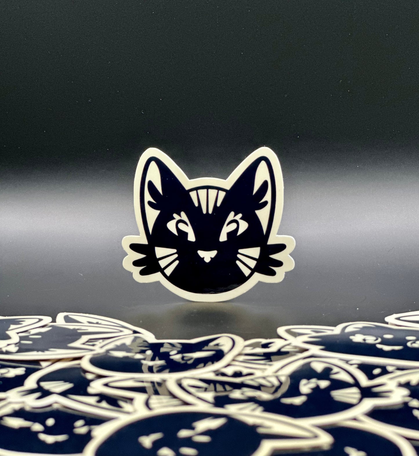 Cat Head Vinyl Stickers