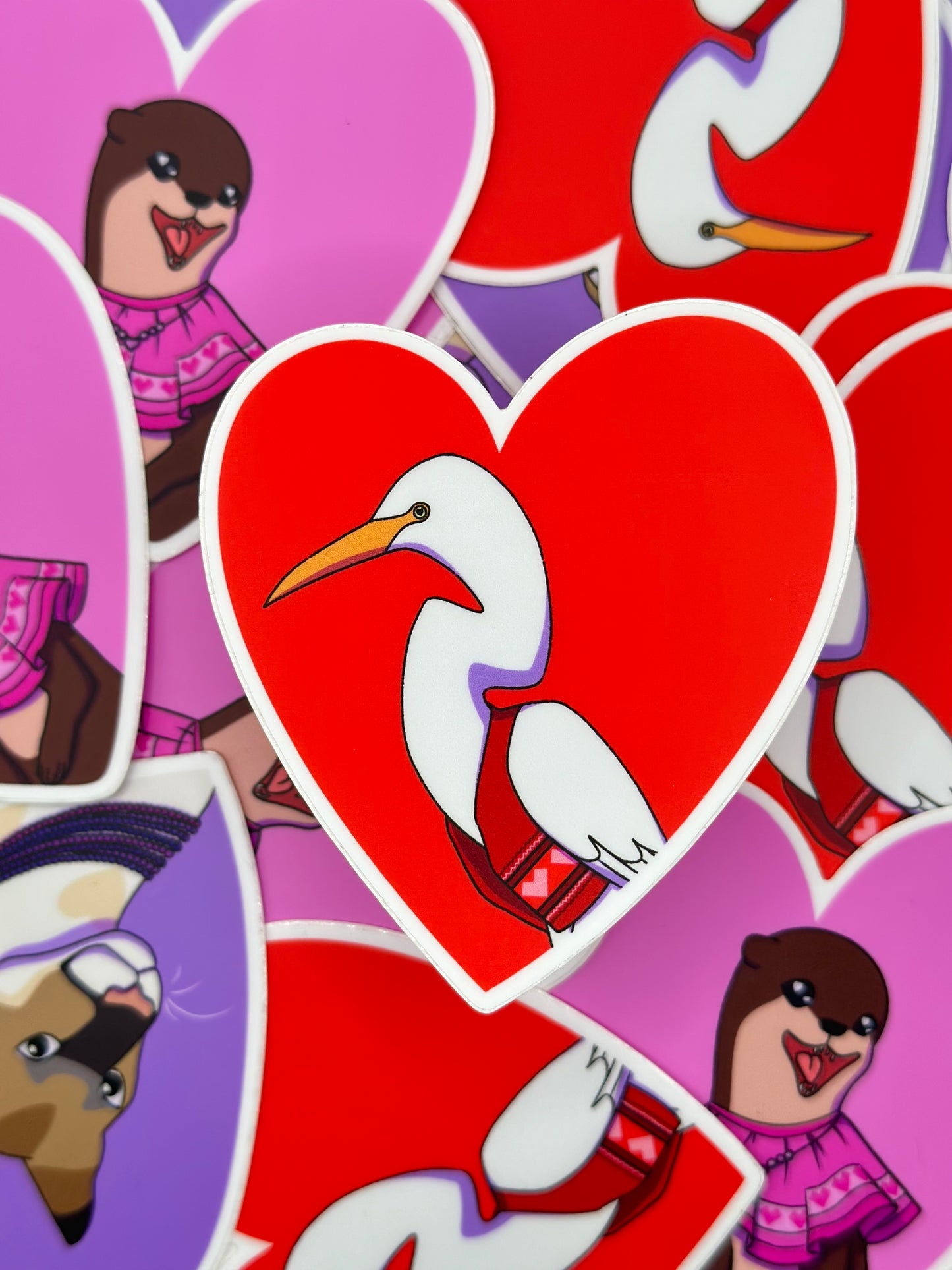 Animal Heart Matte Stickers