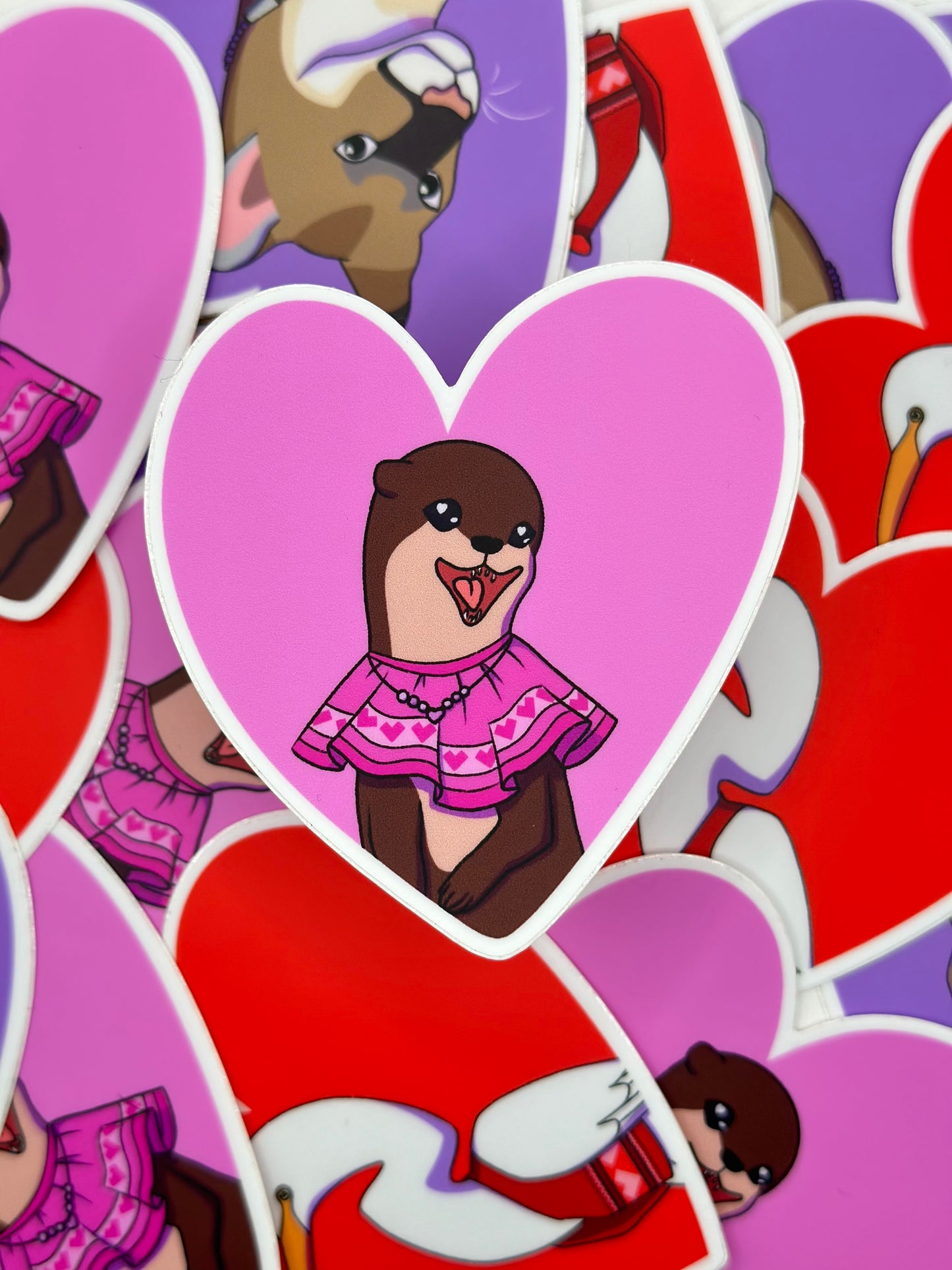 Animal Heart Matte Stickers