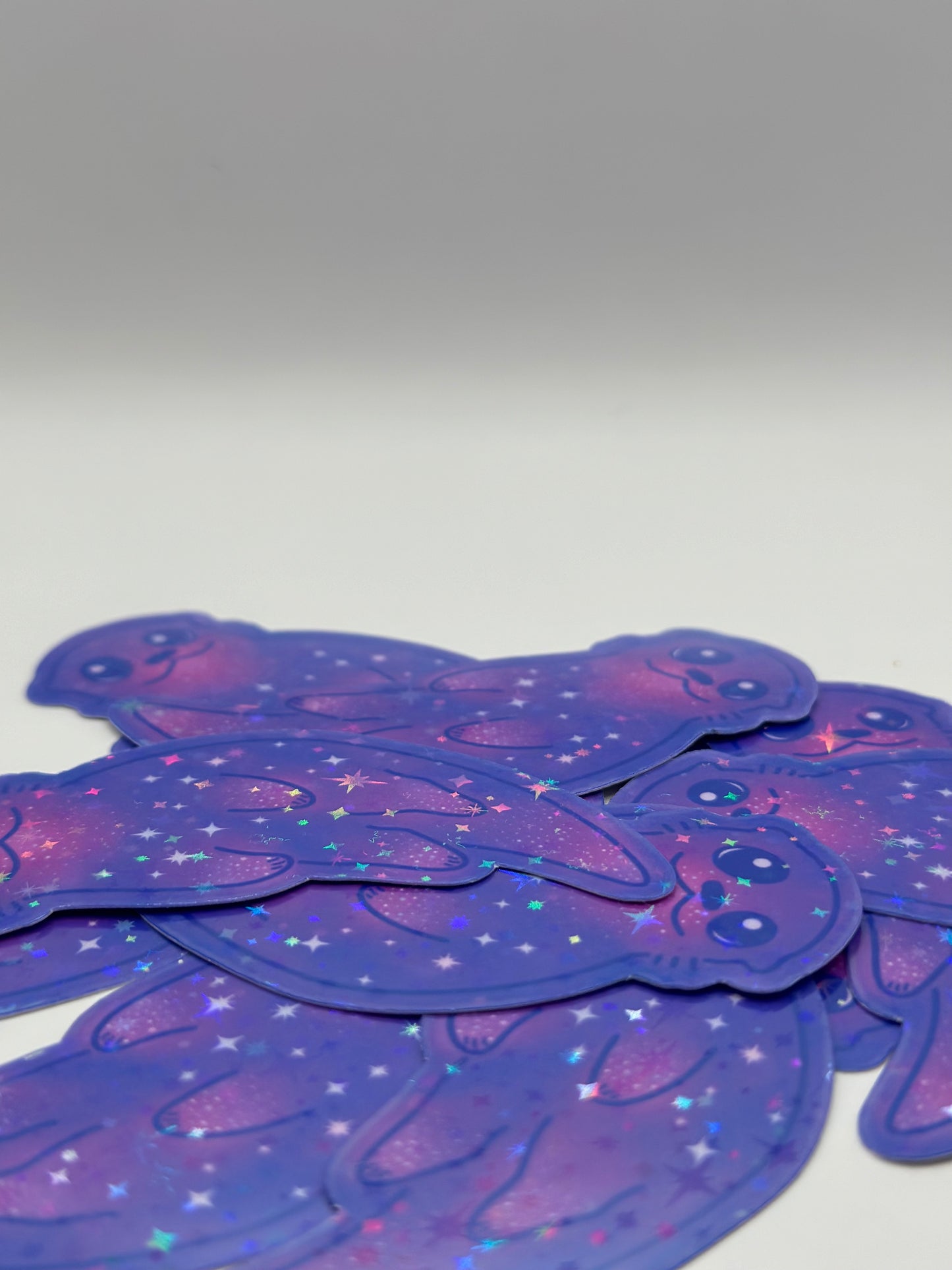 Galaxy Otter Holographic Sticker