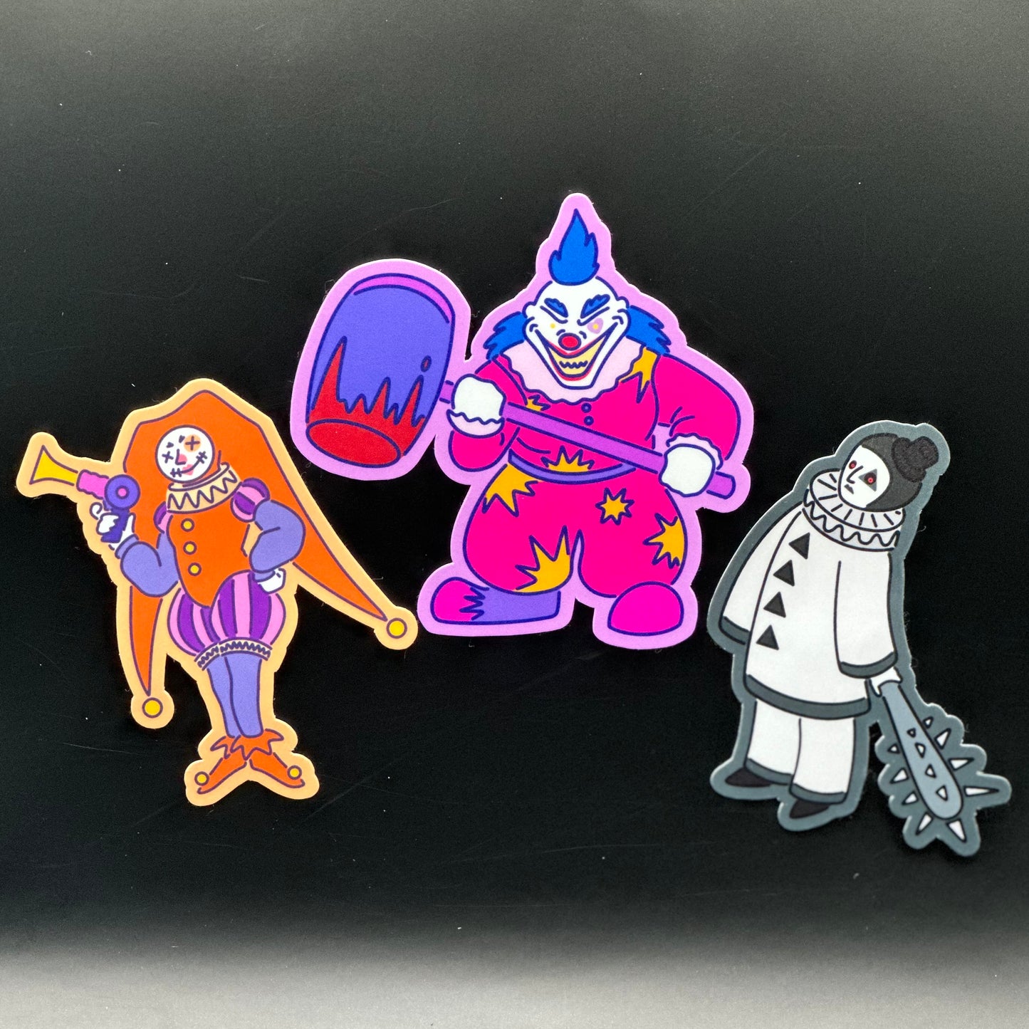 Clown Trio Matte Stickers